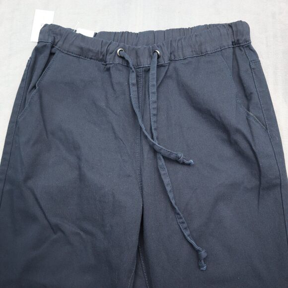 American BAZI Pants Womens M Navy Blue High Rise Slash Pocket Drawstring Jogger - Picture 11 of 16